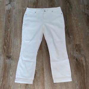 NWT Loft white modern skinny crop jeans size 12